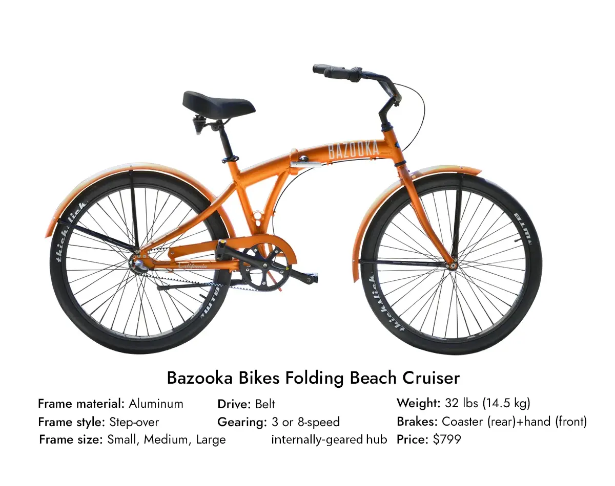 Bazooka 3 Speed Folding Beach Cruiser