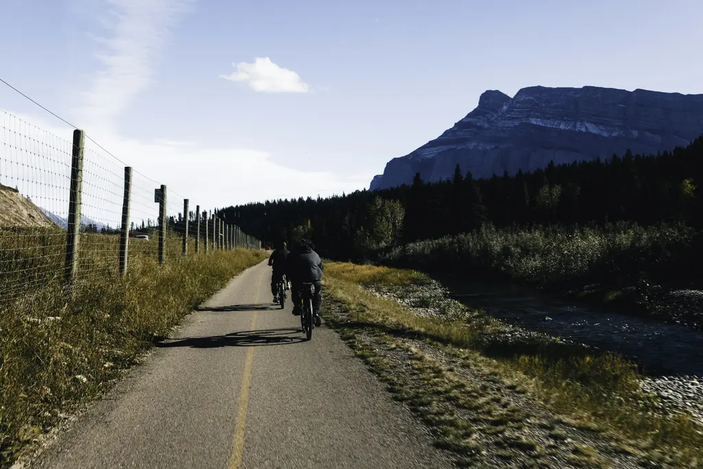 Cyclist riding in Missoula