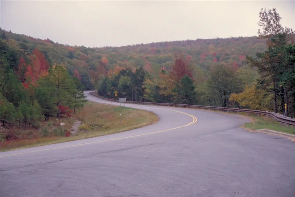 Talimena National Scenic Byway winding through the Ouachita Mountains